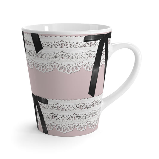 Coquette bow & Lace Latte Mug