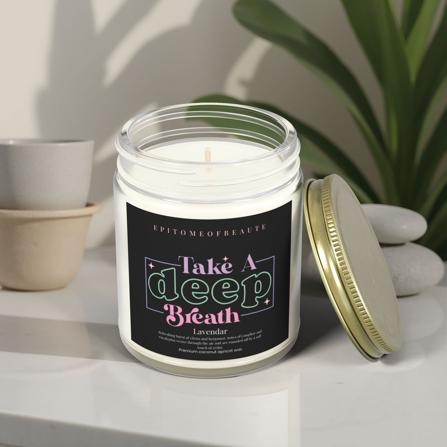 Lavender Scented Candle - 'Take A Deep Breath' -