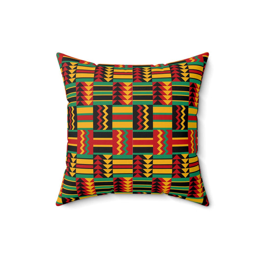 Vibrant Kente Comfort Square Pillow