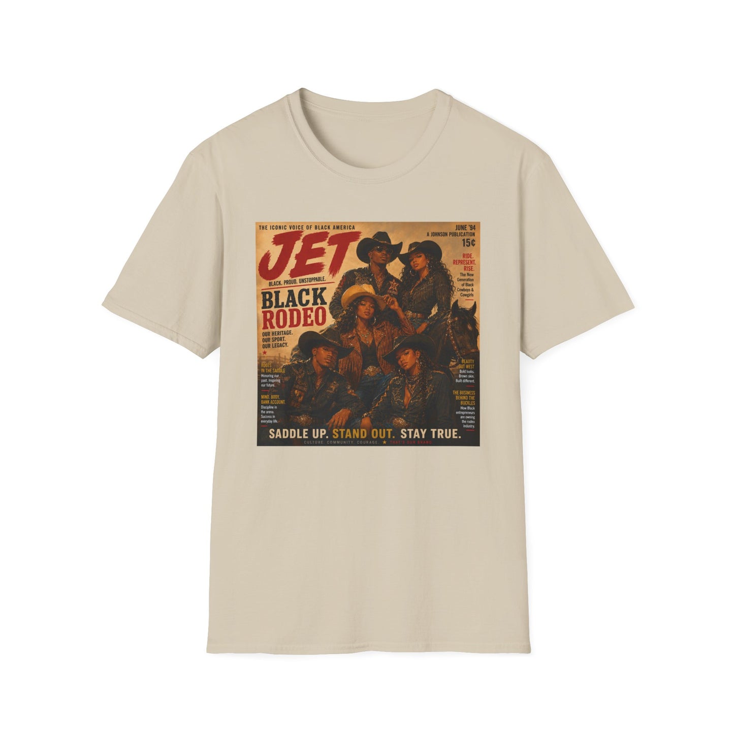 Jet Magazine Black Rodeo Graphic T-Shirt | Western Culture Tee
