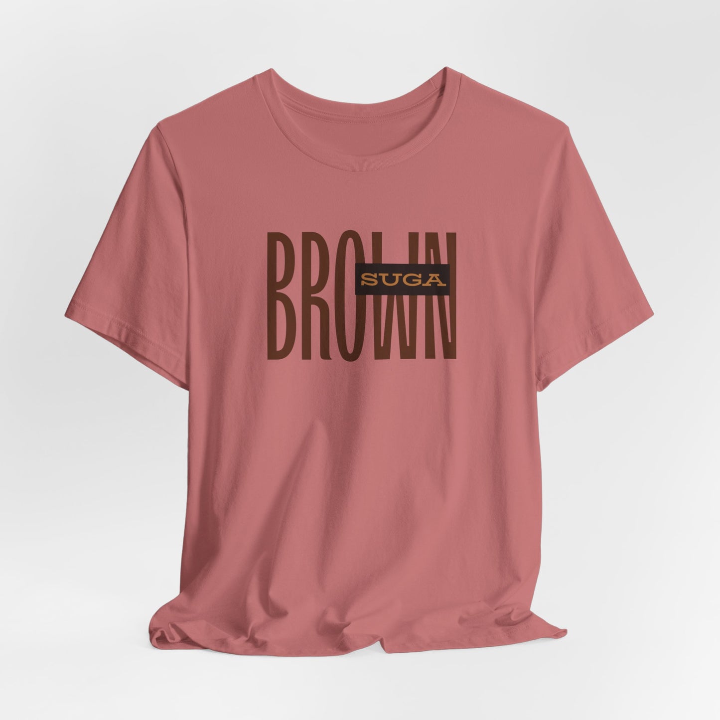 Brown Suga Tee – Retro Brown Typography T-Shirt