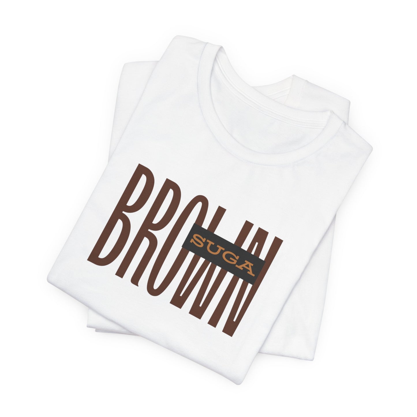 Brown Suga Tee – Retro Brown Typography T-Shirt