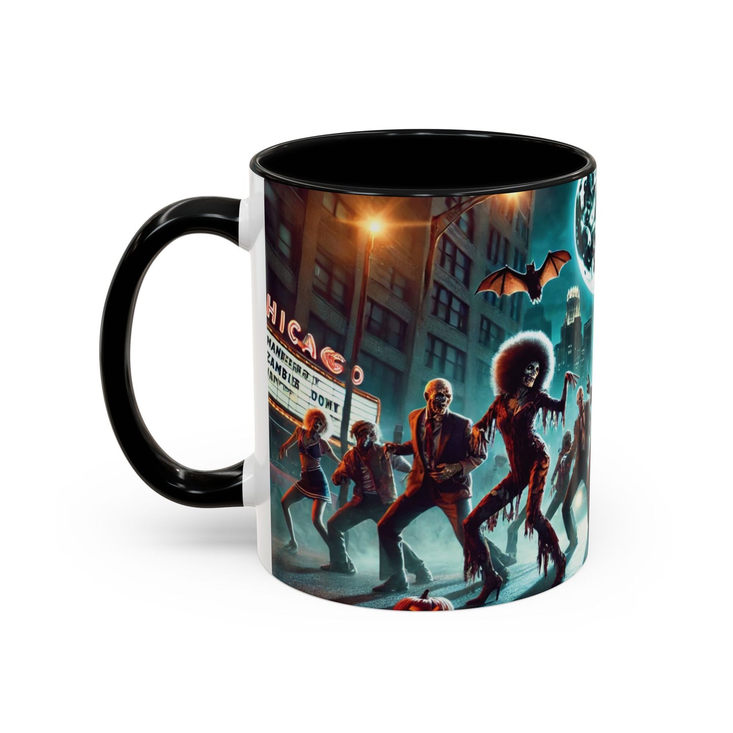 Spooky Black Horror Art Coffee Mug-Thriller Edition