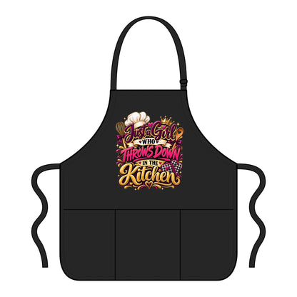 Just Girl That Throws Down in the Kitchen Apron