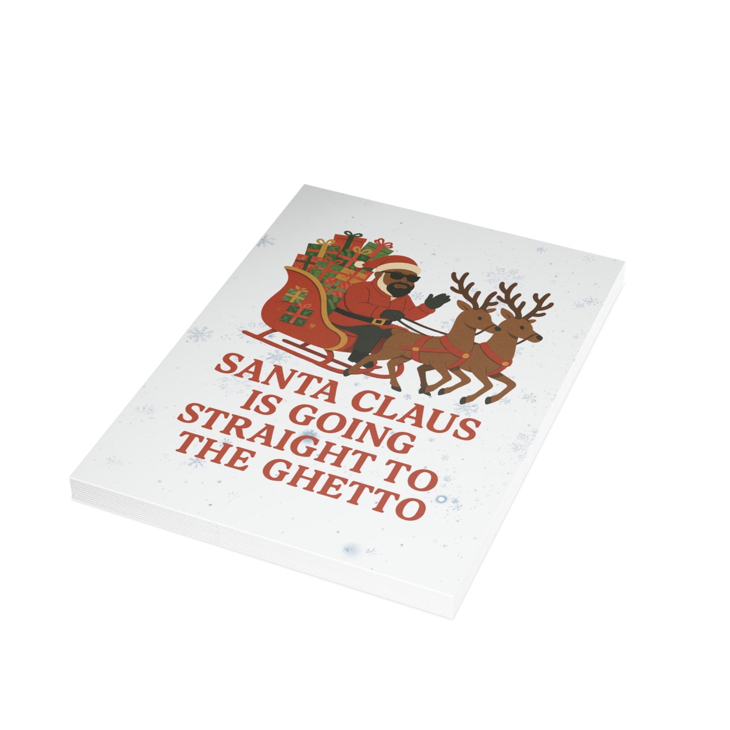 Santa Claus Is Going Straight to the Ghetto Christmas Card | Funny Holiday Greeting Card