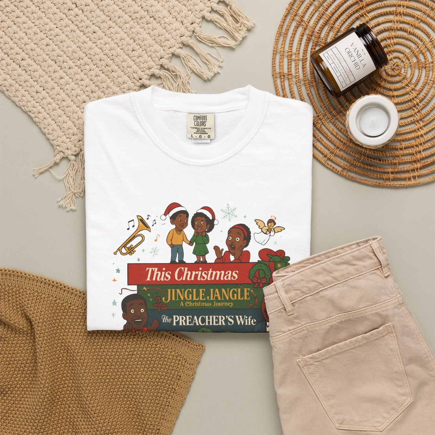 90s Black Christmas Movies Tee