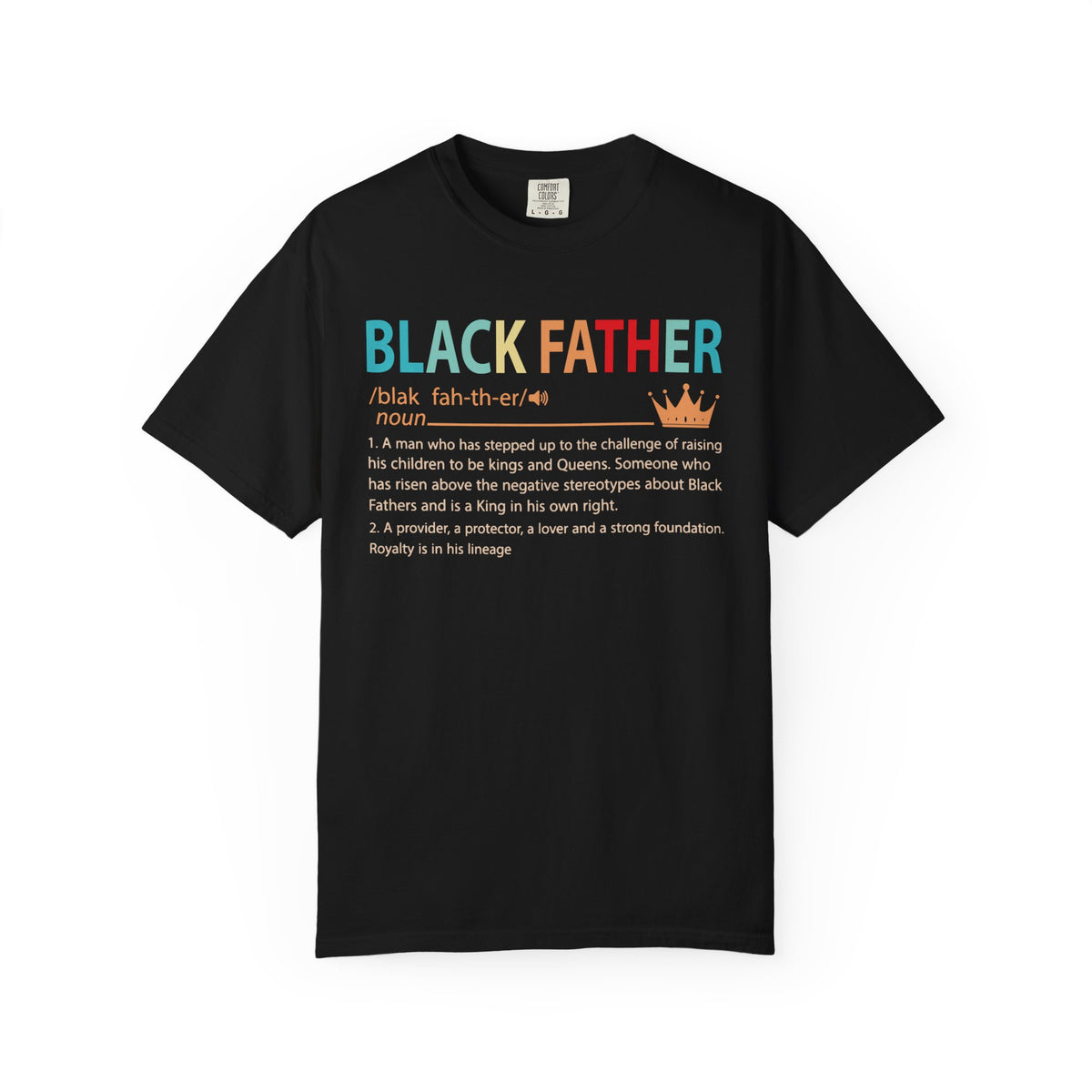 Black Father Definition T-Shirt | Proud Dad Graphic Tee