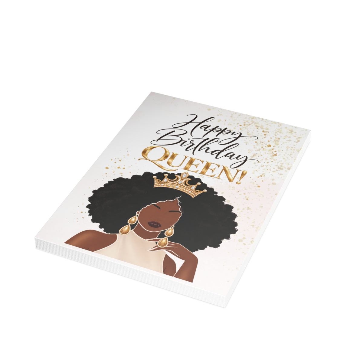 Elegant Birthday Queen Greeting Cards - Pack of 1, or 10 pc