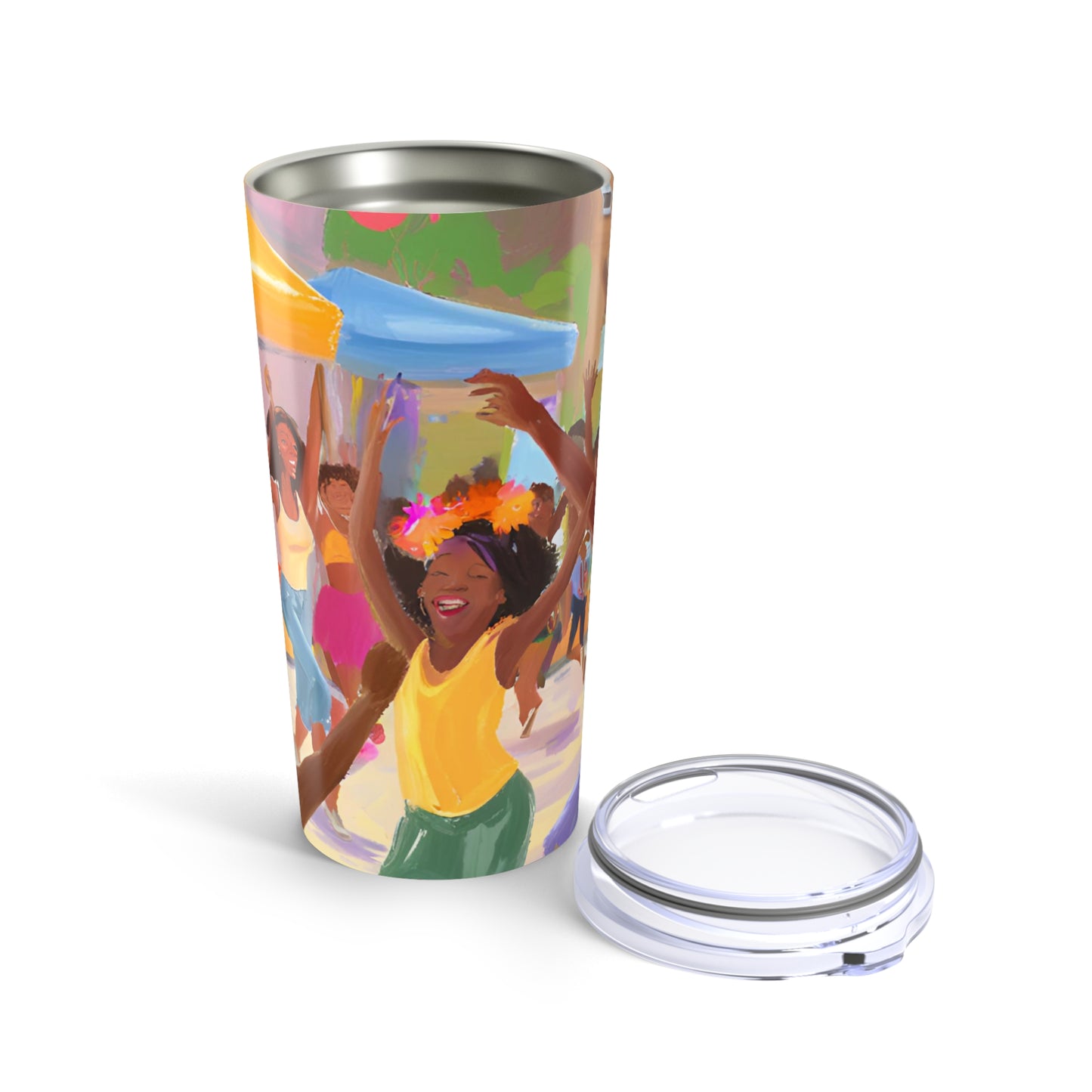Colorful Dance Block Party Tumbler, 20oz Travel Mug