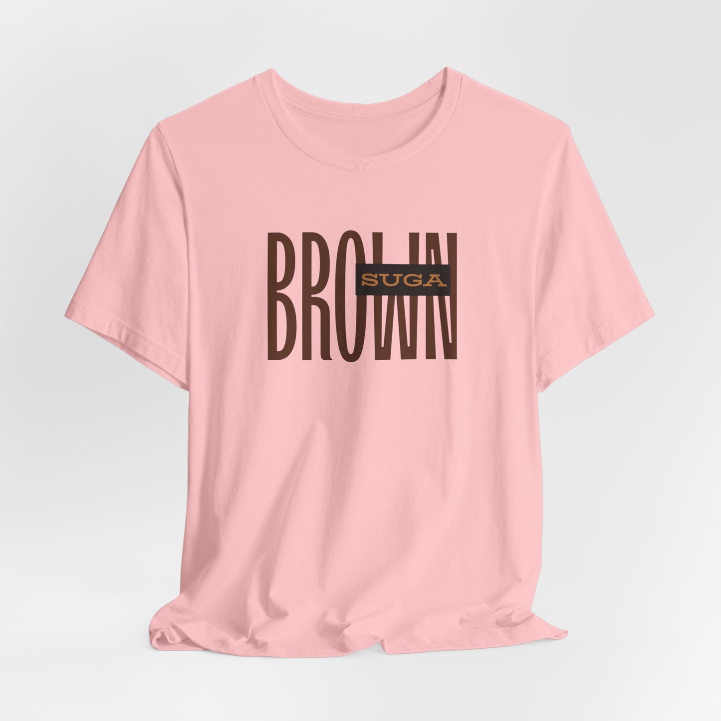 Brown Suga Tee – Retro Brown Typography T-Shirt