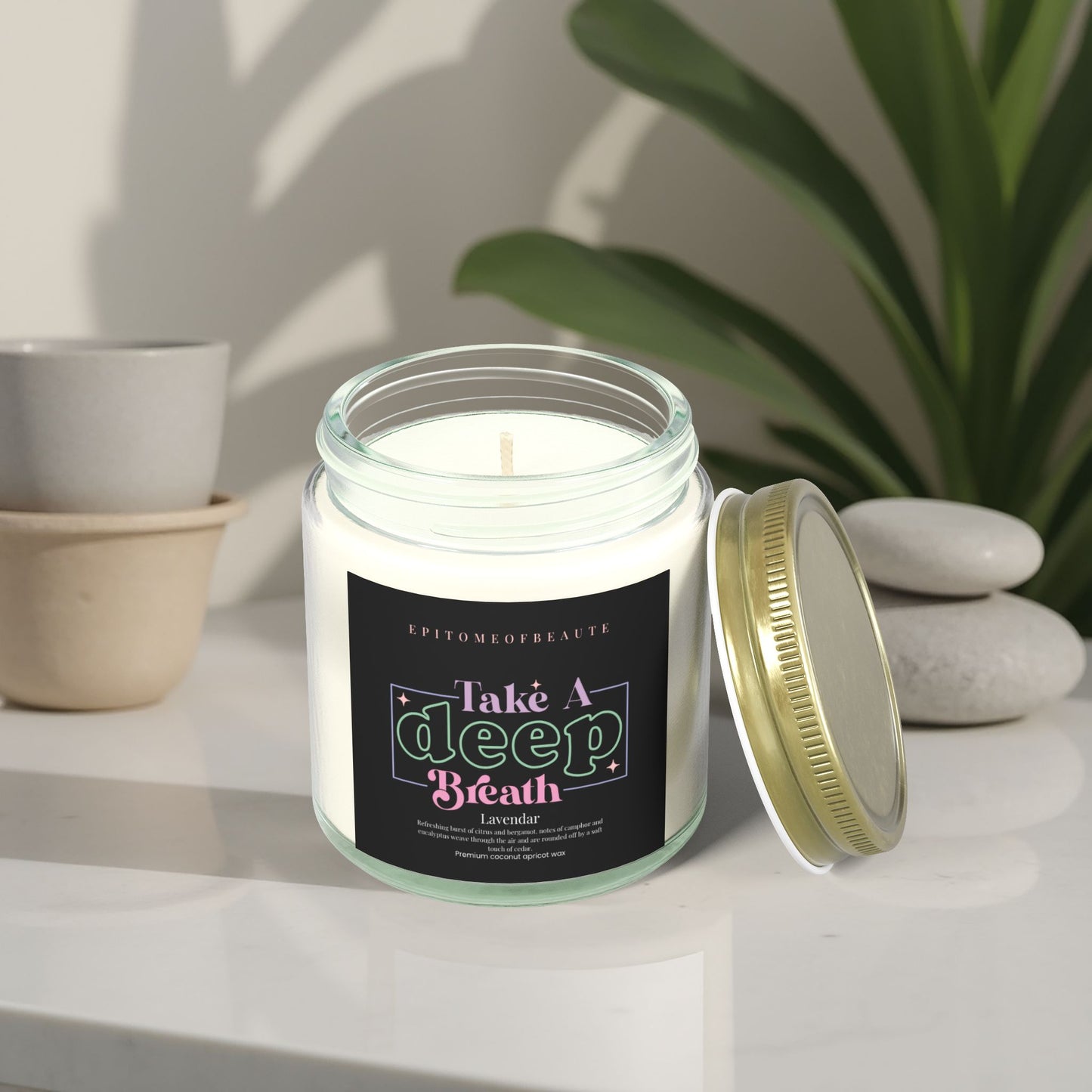 Lavender Scented Candle - 'Take A Deep Breath' -