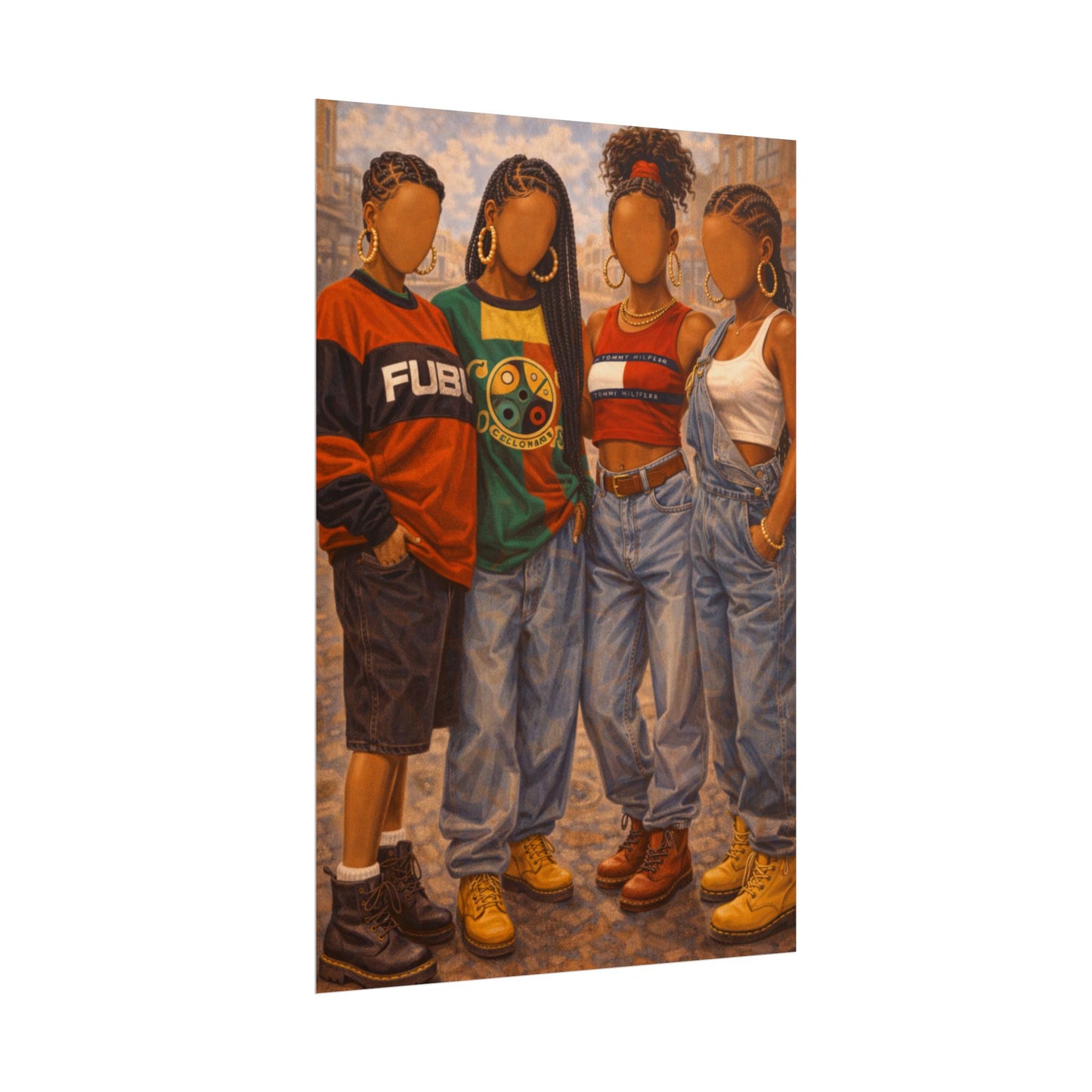 90s Fly Girls - Black Hip Hop Poster Fashion Poster