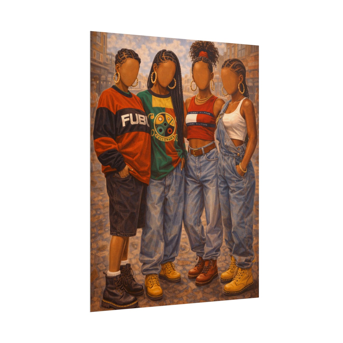 90s Fly Girls - Black Hip Hop Poster Fashion Poster