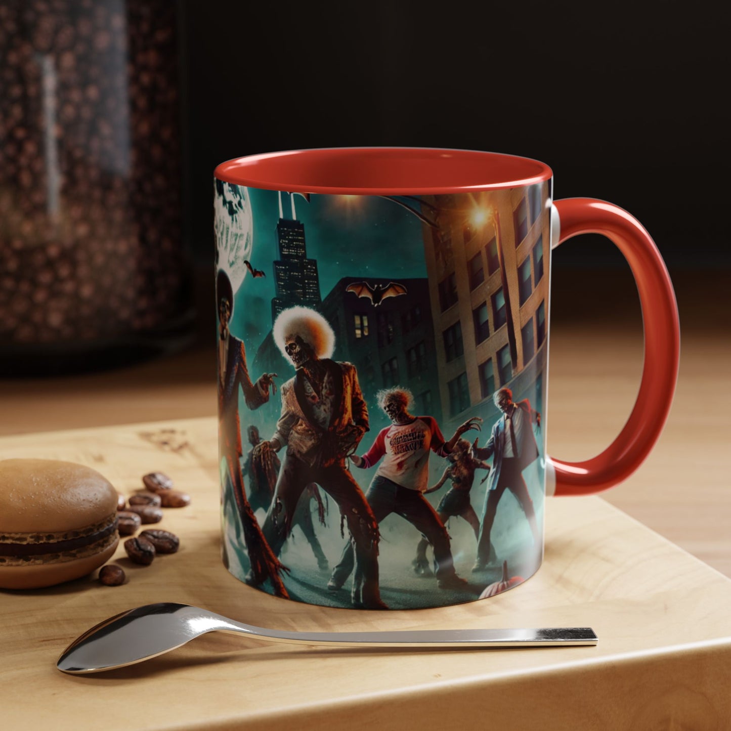 Spooky Black Horror Art Coffee Mug-Thriller Edition