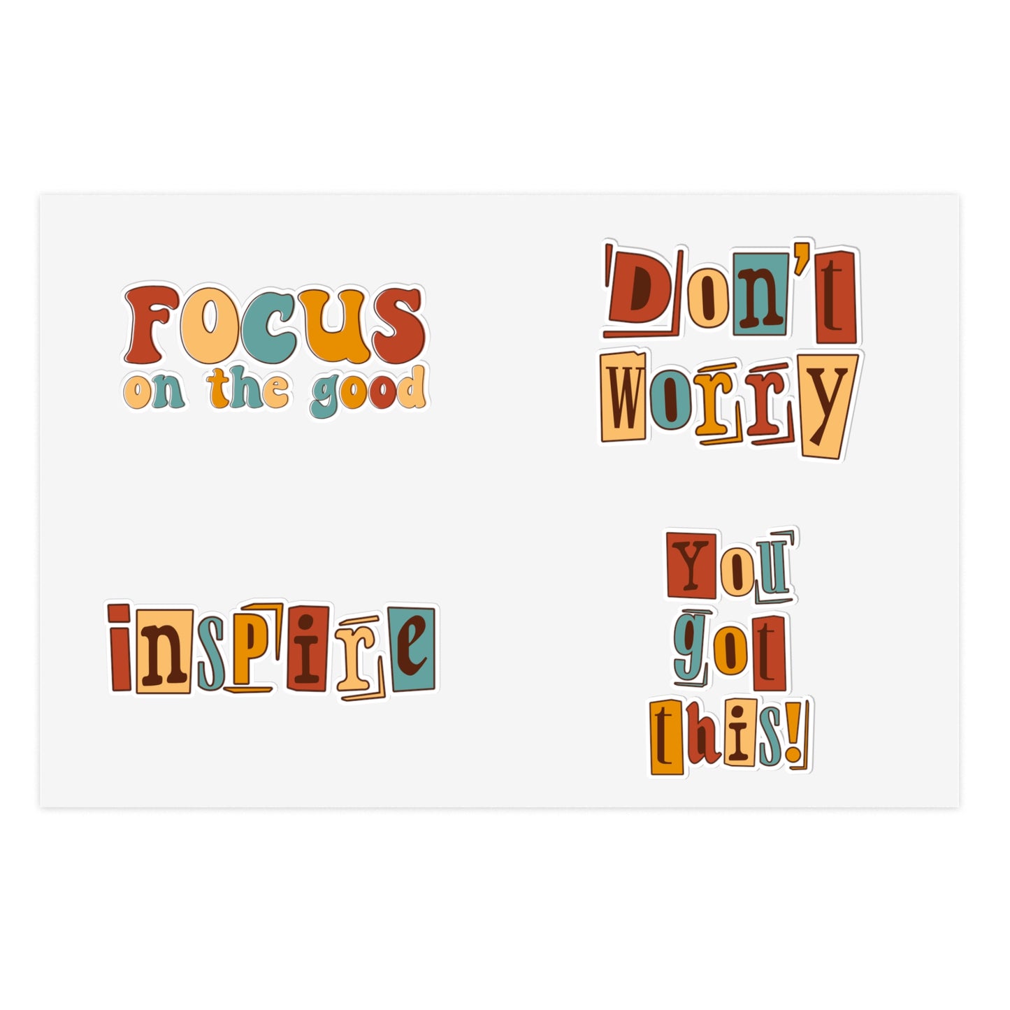 Motivational Quote Sticker Pack | Waterproof Vinyl Decals