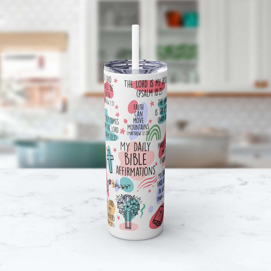 20oz My Daily Bible Affirmations Tumbler – Stay Inspired & Hydrated