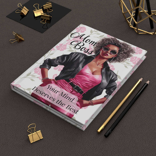 Mom Boss Floral Hardcover Journal | Stylish Writing Notebook for Moms