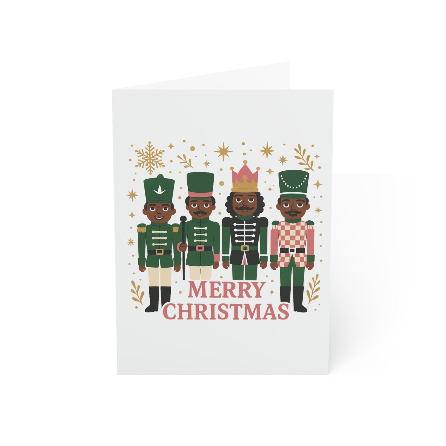 Merry Christmas Black Nutcracker Greeting Cards