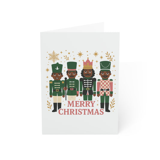 Merry Christmas Black Nutcracker Greeting Cards