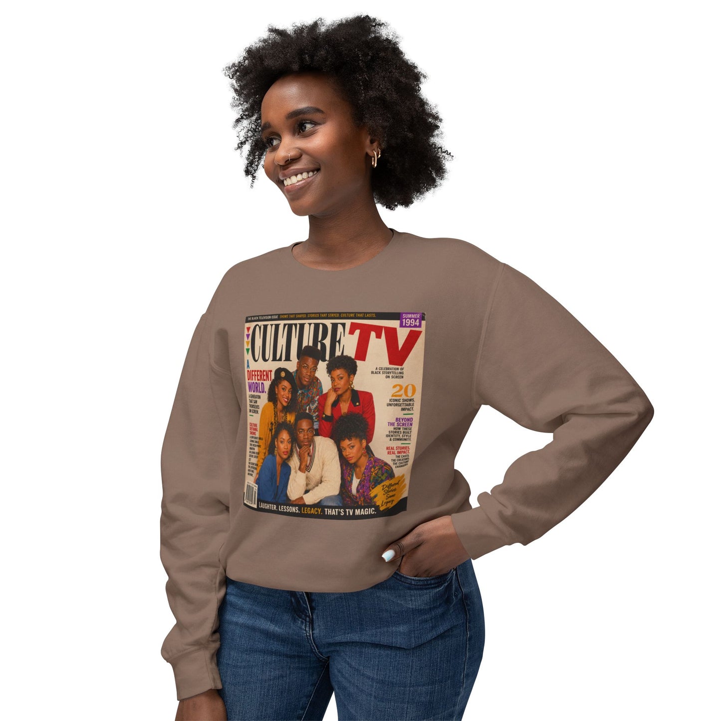 Vintage TV Culture Magazine Cover Sweatshirt