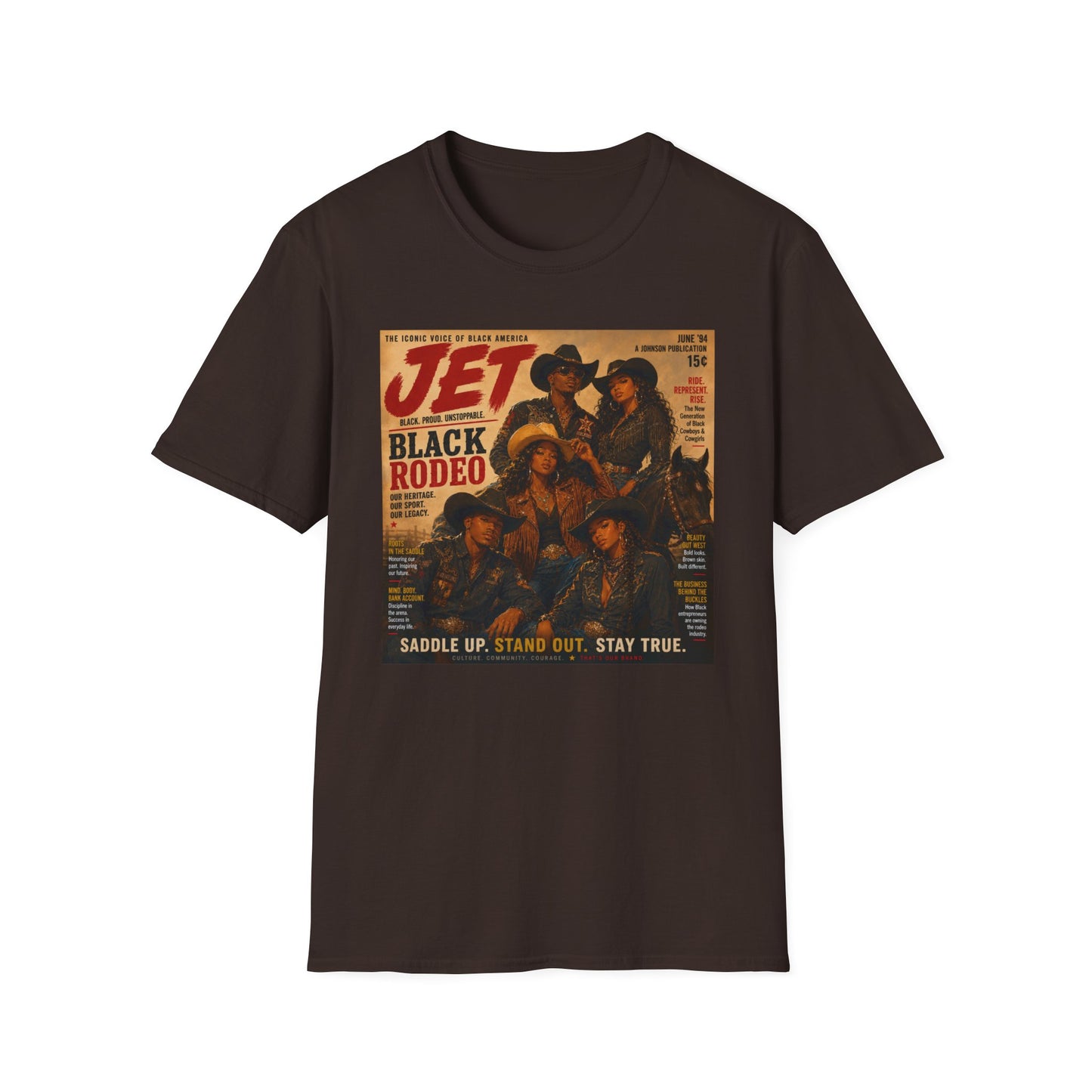Jet Magazine Black Rodeo Graphic T-Shirt | Western Culture Tee
