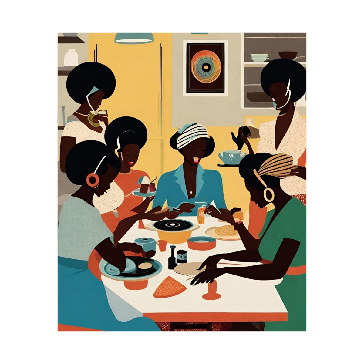 Sunday Brunch - Mid-Century Black Women Poster
