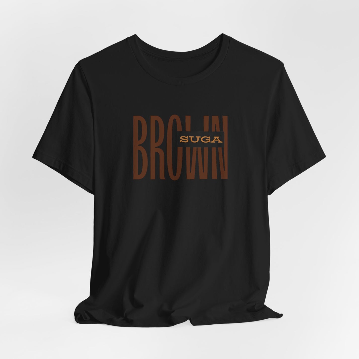 Brown Suga Tee – Retro Brown Typography T-Shirt