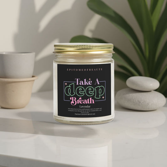 Lavender Scented Candle - 'Take A Deep Breath' -