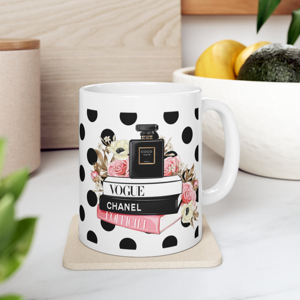 Playful Fox Chanel Coffee Mug With Name Fun Birthday Gifts for Girlfriend  Boyfriend 11oz Love-Heart Cup PFX43A : לבית ולמטבח 