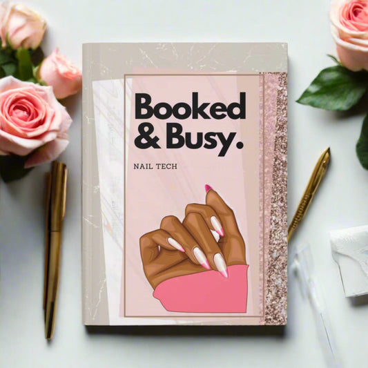Booked & Busy Hardcover Journal - The Perfect Companion for Every Nail Tech